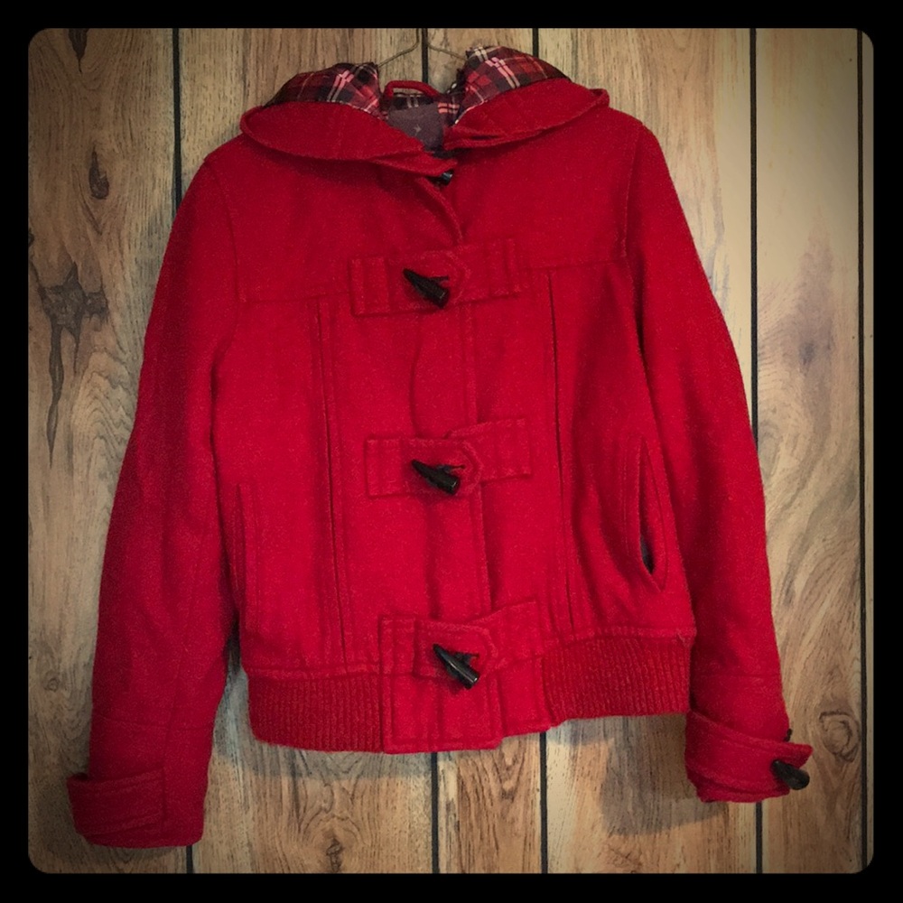 Red jacket stylish and warm